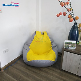 Mua Ghế lười size nhỏ 90cm  mix 2 màu kết hợp  kaki/da lộn/nhung  có xốp  dáng lê