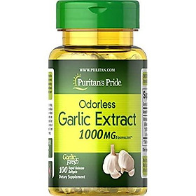 Puritans Pride Odorless Garlic 1000 Mg, 100 Count