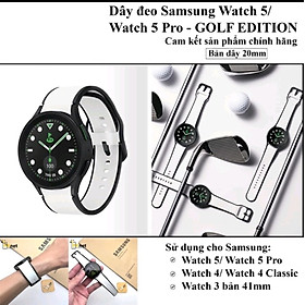 Dây đeo thể thao hai tông màu của samsung Galaxy Watch 5/watch 4/ Size 20mm- Hàng Chính hãng