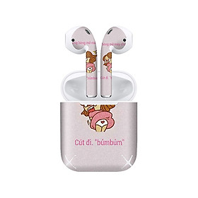 Mua Miếng dán skin chống bẩn cho tai nghe AirPods in hình Đừng mở máy chị - fun014 (bản không dây 1 và 2)