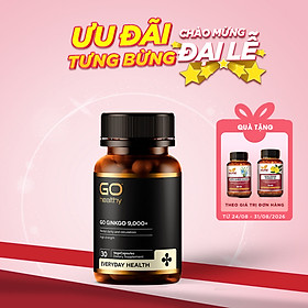 GO Ginkgo 9000+ 30 viên- Viên uống bổ não nhập khẩu chính hãng GO Healthy New Zealand
