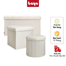 Mua Đôn Có Hộc BAYA Kondo Ghế 2 Trong 1 Có Thể Gấp Gọn Vừa Để Đồ Vừa Ngồi Cứng Cáp – Nhiều Kiểu Dáng