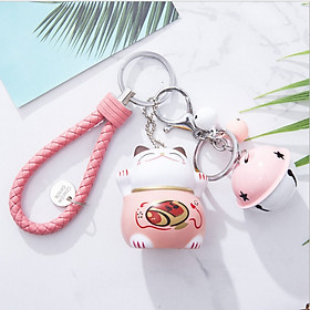 Móc Khóa Mèo Lucky Hồng