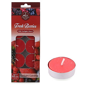 Hộp 10 Nến Thơm Hương Quả Lựu Miss Candle FtraMart NQM0147 (Đỏ)