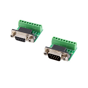 9Pin DB9 Solderlessterminal Nữ/Nam RS232 RS485 Kết Nối Adapter