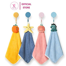 Mua Khăn lau đa năng  khăn lau tay nhà bếp cao cấp Việt Thư siêu mềm  siêu thấm  họa tiết gấu bông siêu dễ thương  30x30cm- Hàng Chính Hãng