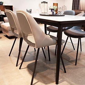 Bộ bàn ăn Amelia 4 chỗ 1400 Grey*2+Navy*2 vuông Jang In 1504300001-09