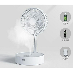 Mua Quạt sạc đa năng tích điện  đảo qua lại gốc 140 độ  REMOTE  đèn ngủ  phun sương siêu tiện dụng - có thể gấp gọn