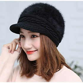 NÓN LEN MŨ LEN NỮ LƯỠI TRAI LÔNG THỎ THỜI TRANG HÀN QUỐC DONA20120901