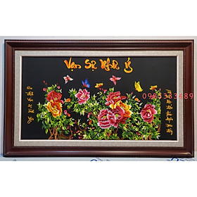 Mua TRANH THÊU - MẪU ĐƠN PHÚ QUÝ -VẠN SỰ NHƯ Ý (KT87*142)
