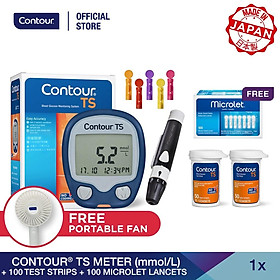 CONTOURTS Máy đo đường huyết mmol L + 100 Que Thử đường huyết + 100 Kim