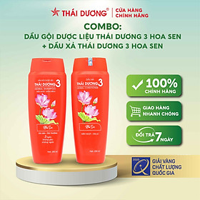 Bộ Dầu Gội - Dầu Xả Thái Dương 3 Hương Hoa Sen dung tích 200ml - Sao Thái Dương