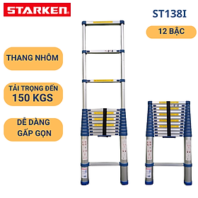 Mua Thang nhôm rút đơn 3m8 Starken ST138I tải trọng 150kgs màu xanh -Hàng chính hãng bảo hành 18 tháng