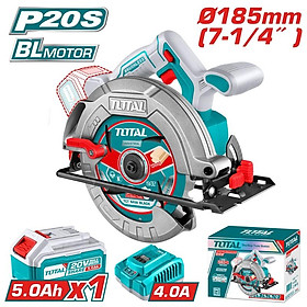 MÁY CƯA ĐĨA TRÒN KHÔNG CHỔI THAN DÙNG PIN 20V TOTAL TSLI18513 - HÀNG CHÍNH HÃNG