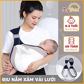 Đai địu bằng vải lưới giá rẻ cho em bé điệu trẻ sơ sinh bế nằm ngang MySun