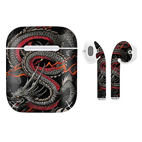 Mua Miếng dán skin chống bẩn cho tai nghe AirPods in hình Rồng Dragon - dra003 (bản không dây 1 và 2)