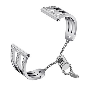 Metal Watch Strap Treble Diamante Strap for Fitbit versa 2