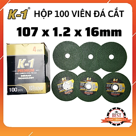 Hộp 100 viên ĐÁ CẮT SẮT 100 | Đá cắt K1 Xanh | Đá cắt sắt phi 100