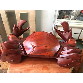 Mua TƯỢNG GỖ NGHỆ NHÂN TRẠM HÌNH CON CUA LỚN GỖ GÕ ĐỂ BÀN ĐẸP DÀI 65CM CAO 26CM SÂU 30CM NẮP CON CUA MỞ RA ĐƯỢC Ạ ĐẸP LẮM LUÔN LẮM LẮM ĐẸP