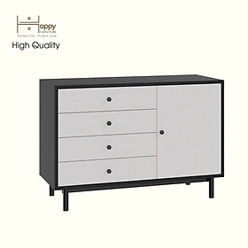 Mua HAPPY FURNITURE   Tủ lưu trữ 4 ngăn kéo 1 cửa mở - LIVIK  THK_278   100cm x 40cm x 68cm DxRxC