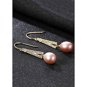Bông Tai Ngọc Trai Cao Cấp B2331 Cỡ Hạt 8x9 Ly Bảo Ngọc Jewelry
