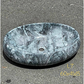 Mua chậu lavabo oval vân đá phủ men nano cao cấp