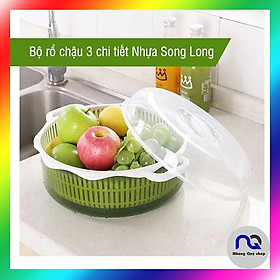 Mua Bộ rổ chậu nhựa Song Long hình tròn có nắp đậy siêu tiện lợi (MS2896