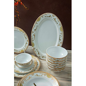 Bát cơm 4.5 inch hoa thiên mã sứ cao cấp Long Phương