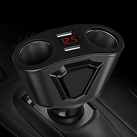 Mua Bộ Chia Tẩu Sạc Xe Hơi Ô Tô 2 Nguồn 2 Usb Báo Điện Áp (Giao Màu Ngẫu Nhiên )
