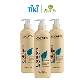 Dầu gội xả keratin, collagen, tinh chất tơ tằm ngăn rụng tóc, phục hồi sâu hư tổn COLATIN 500 -1000ml