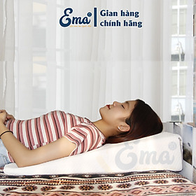 Gối chống trào ngược dạ dày thực quản người lớn Ema giúp giảm trào ngược dạ dày, viêm họng mãn tính, nuốt vướng, nghẹn cổ, khó thở khi ngủ, ngáy ngủ - 65x60x12cm trẻ em