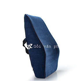 Gối tựa lưng ghế ô tô cao su non cỡ lớn vỏ nhung ZURI PILLOW GTL-06