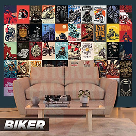 Mua BIKER - Set 50 Poster A4 dán tường trang trí decor quán nhà cửa chủ đề xe - STICKER FACTORY