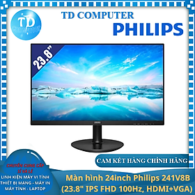 Màn hình máy tính 24inch Philips 241V8B (23.8" IPS FHD 100Hz, HDMI+VGA) - Hàng chính hãng Viễn Sơn phân phối