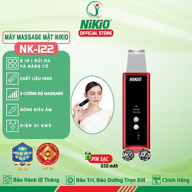 Máy Sủi Da Tẩy Tế Bào Chết Nikio NK-122 (2in1)- Massage Nâng Cơ Mặt Hỗ Trợ Tạo Hình Vline, Xóa Nhăn, Chống Lão Hóa, Săn Chắc Da, Làm Sạch Da Chuyên Nghiệp