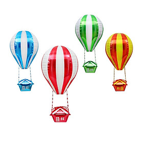 4 Bóng bay không khí nóng trong hình dạng của một bộ phim nhôm, trang trí tiệc sinh nhật, đồ chơi trẻ em, tiệc quà tặng em bé