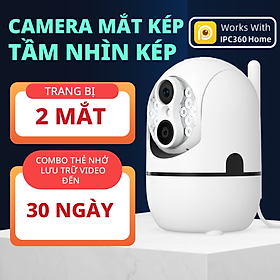 Mua (Giao hoả tốc 2h) Camera Wifi IPC360 Minion trong nhà dáng nhỏ gọn  xoay 360 độ  thu phóng 10 lần (Hàng chính hãng)