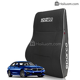 Gối Tựa Lưng ô tô BMW 320I Cao Cấp Sparco Italy - Dáng Thể Thao Công Thái Học - Vân Carbon
