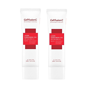 Bộ đôi kem chống nắng cell fusion c laser sunscreen 100 spf 50+/pa+++ cho mọi loại da