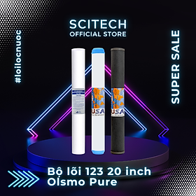 Mua Bộ lõi số 1 2 3 Olsmo Pure 20 inch by Scitech (Lõi PP-UDF-CTO) - Dùng cho máy lọc nước RO  bộ lọc thô - Hàng chính hãng