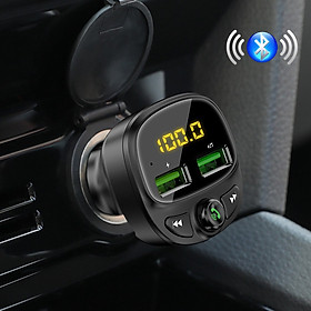 Tẩu Nghe Nhạc Bluetooth Kiêm Sạc Điện Thoại Đa Năng, Nhận Cuộc Gọi Rảnh Tay Cho Ô Tô Xe Hơi Hyundai HY-87
