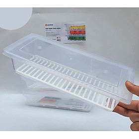 Combo 3 Hộp nhựa đựng thực phẩm Việt Nhật 6586 trong suốt có khay ráo nước – Hộp nhực đựng thực phẩm đa năng 01658