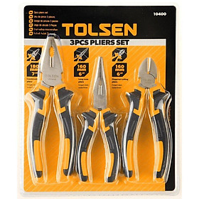 Mua BỘ KÌM CẮT - RĂNG - NHỌN 3 CHI TIẾT (180MM 160MM 160MM) TOLSEN 10410 - HÀNG CHÍNH HÃNG