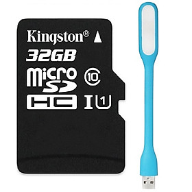 Mua Thẻ Nhớ Micro Kingston SDHC10_SDC10-32GB Class 10 - Hàng chính hãng + Tặng đèn led