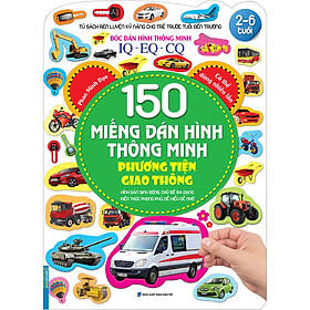 Bóc Dán Hình Thông Minh IQ-EQ-CQ 150 Miếng Dán Hình Thông Minh - Phương Tiện Giao Thông (2-6 Tuổi)