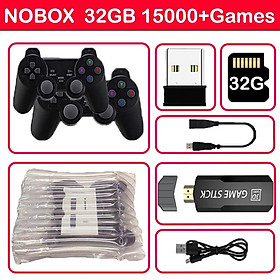 Bảng điều khiển trò chơi video GD10 128GB, 40000 trò chơi bao gồm bảng điều khiển trò chơi video retro di động 4K HD 2,4GB đầu ra, tay cầm kép: 1PCS32G-15000 Nobox