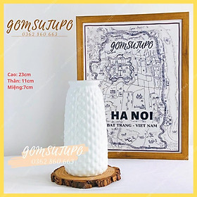 Mua Lọ Hoa Men Sương Trắng - Gốm Sứ Bát Tràng - Bình Hoa Tràng Trí - Decor NỘI THẤT