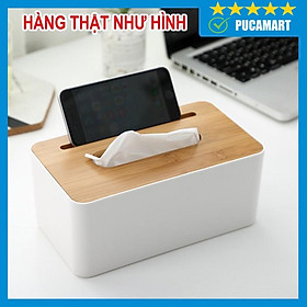Mua Hộp Đựng Khăn Giấy Nắp Gỗ  Hộp Khăn Giấy Decor Để Bàn Siêu Sang