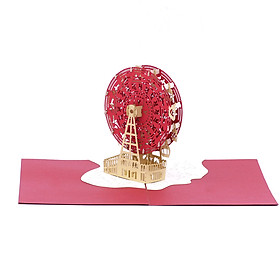 Thiệp Pop up 3D Đu Quay Trống Đồng - PNP118