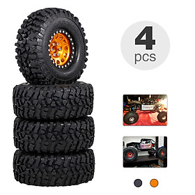 4PCS 2.2IN Crawler RC Tires with Metal Rim Ultra Soft Rock Crawler Tires for 1/10 rc Rock Crawler Traxxas Trx4 TRX-6